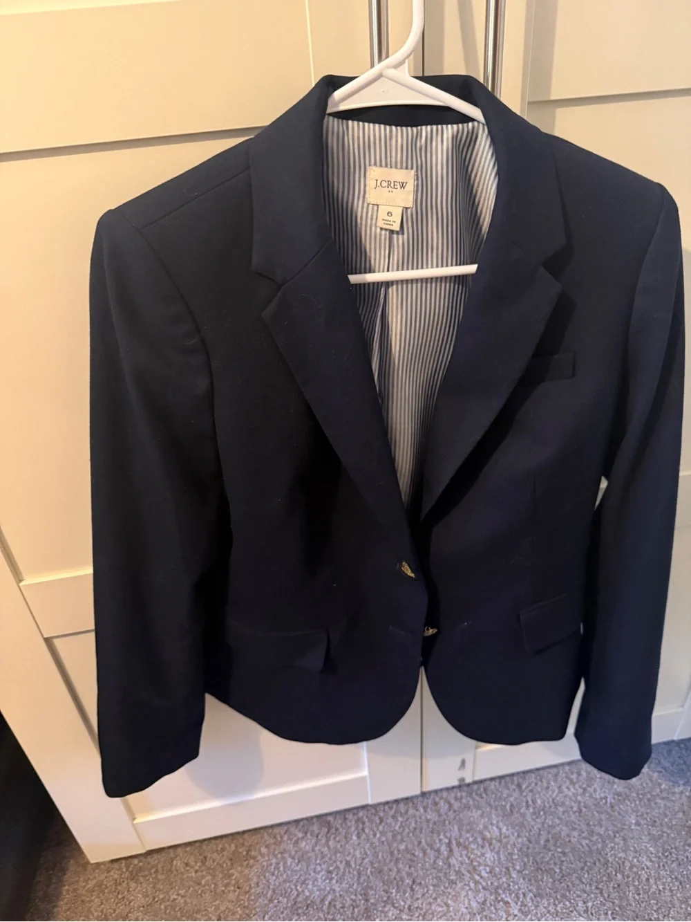 J. Crew Navy Womens Schoolboy Blazer